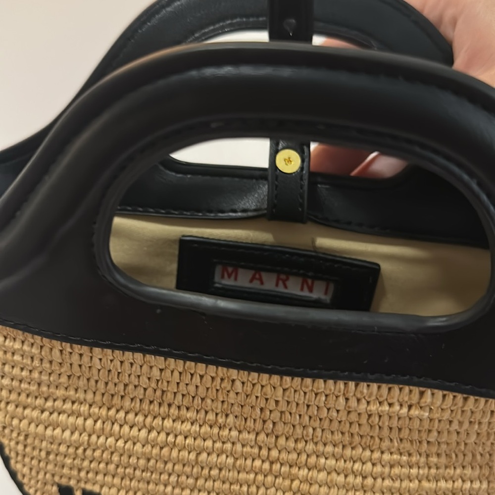 MARNI Tropicalia Micro Bag In Black Leather Bag-Authentic OS No Bag Strap - Picture 13 of 14